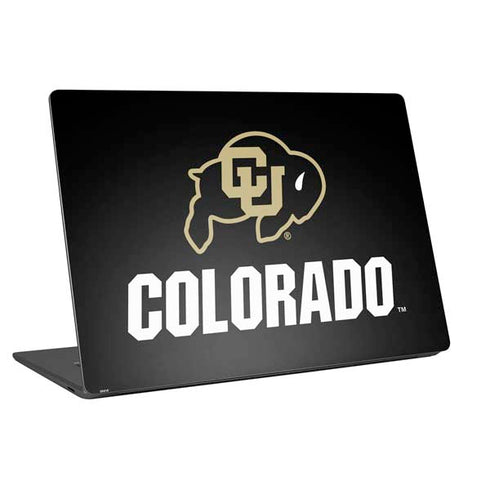 University of Colorado CU Logo on Black Universal Laptop 12in (9.8 x 6.8in) Skin